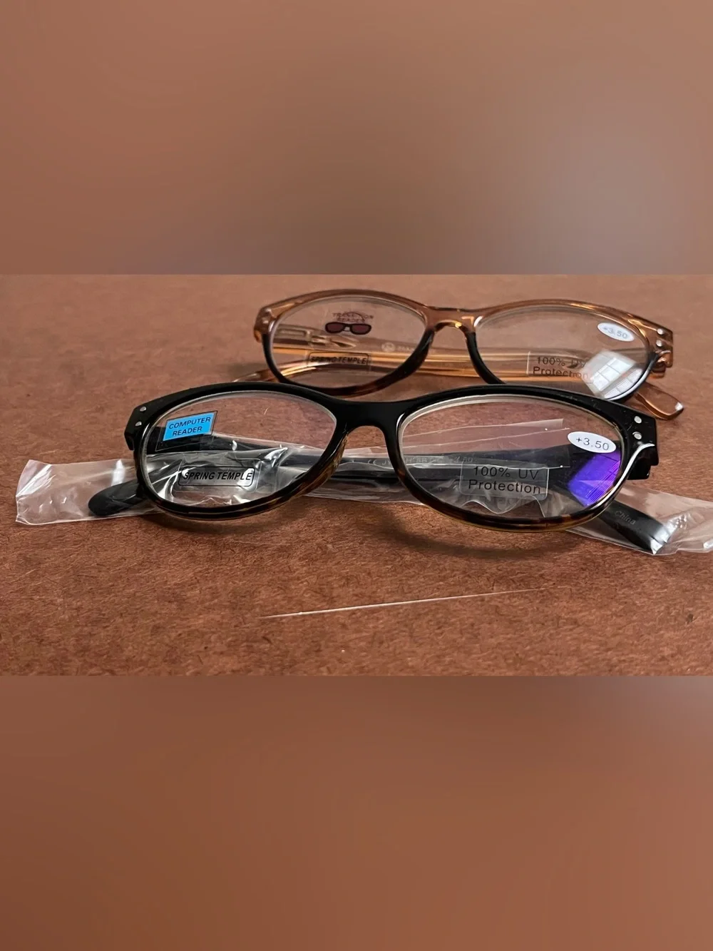 Joy Mangano Kids Spring Temple Tortoiseshell Reading Glasses (+3.50) 2Pairs NWOT